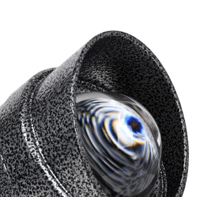 GloboStar® SPOT-XENIA 90509 Σποτ Φωτισμου Wall Washer LED 16W 1600lm 3° DC 24V Αδιάβροχο IP65 Φ9 x Υ12cm Ψυχρό Λευκό 6000K Dimmable - Σφυρήλατο Γκρι - 3 Years Warranty